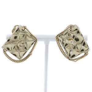 CHANEL Matelasse Earring gold Plated Gold 24.6g Women